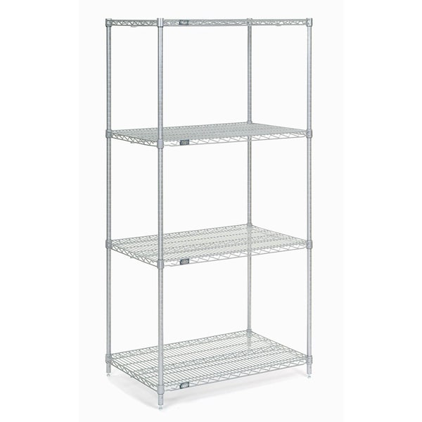 Nexel Chrome Wire Shelving, 30W X 18D x 74H 18307C - main